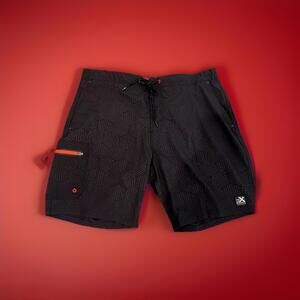 ZeroXposur Men's XL Black Swim Trunks Stretch Fabric Comfort Lined